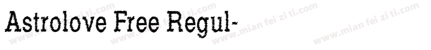 Astrolove Free Regul字体转换
